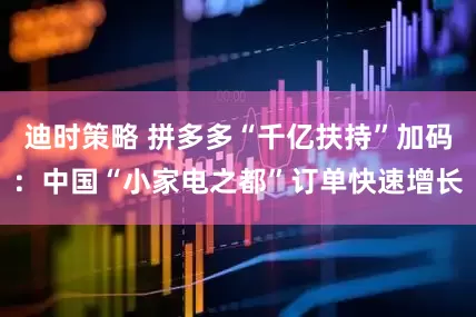 迪时策略 拼多多“千亿扶持”加码：中国“小家电之都”订单快速增长